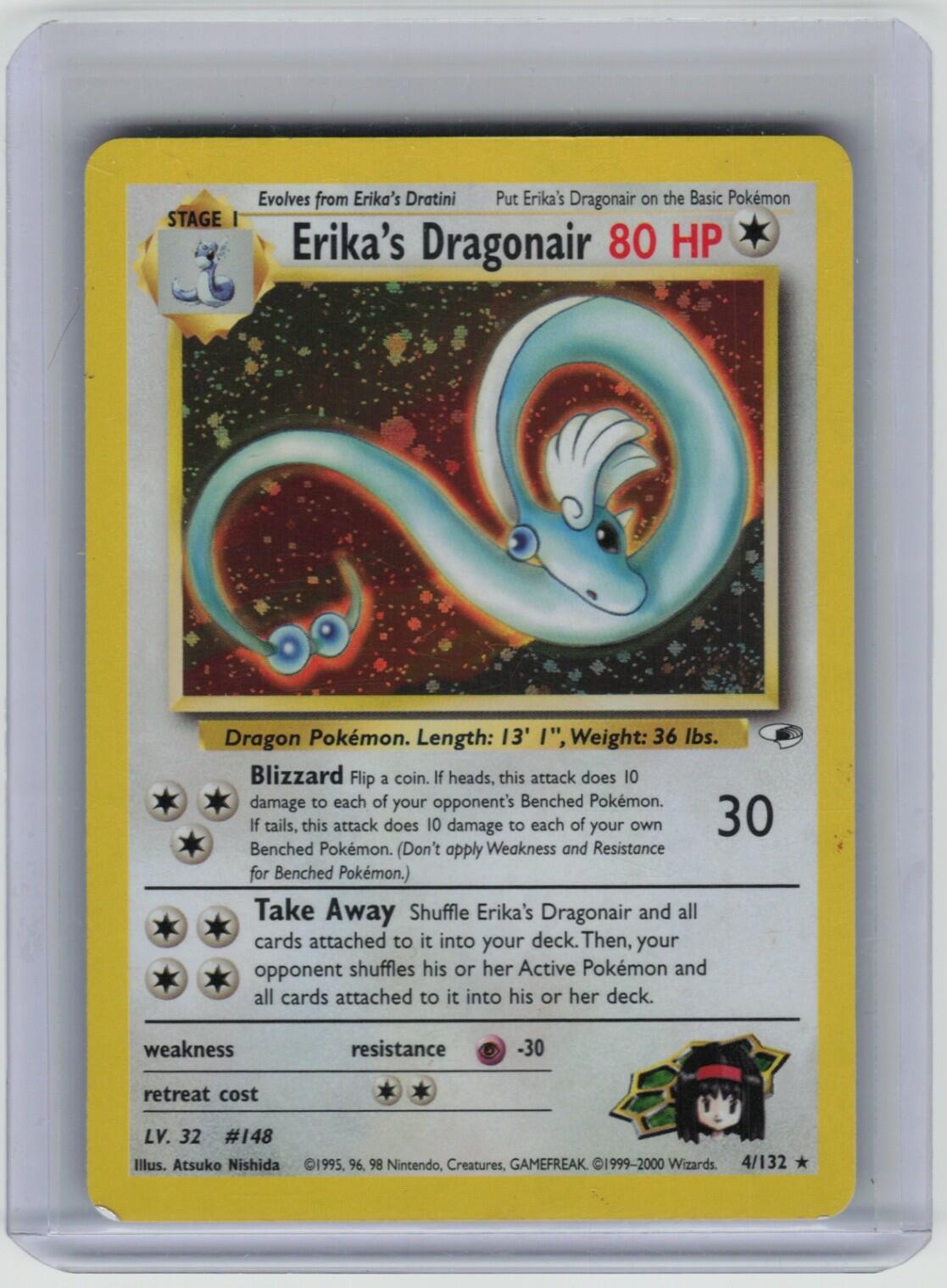 Erika's Dragonair Holo Rare Gym Heroes 004/132 LP