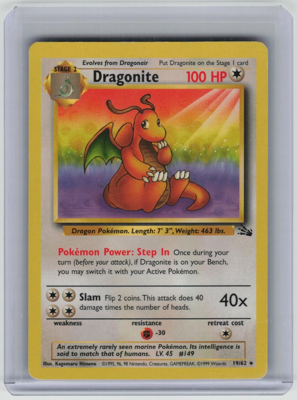 Dragonite (19) Rare Fossil 19/62 LP