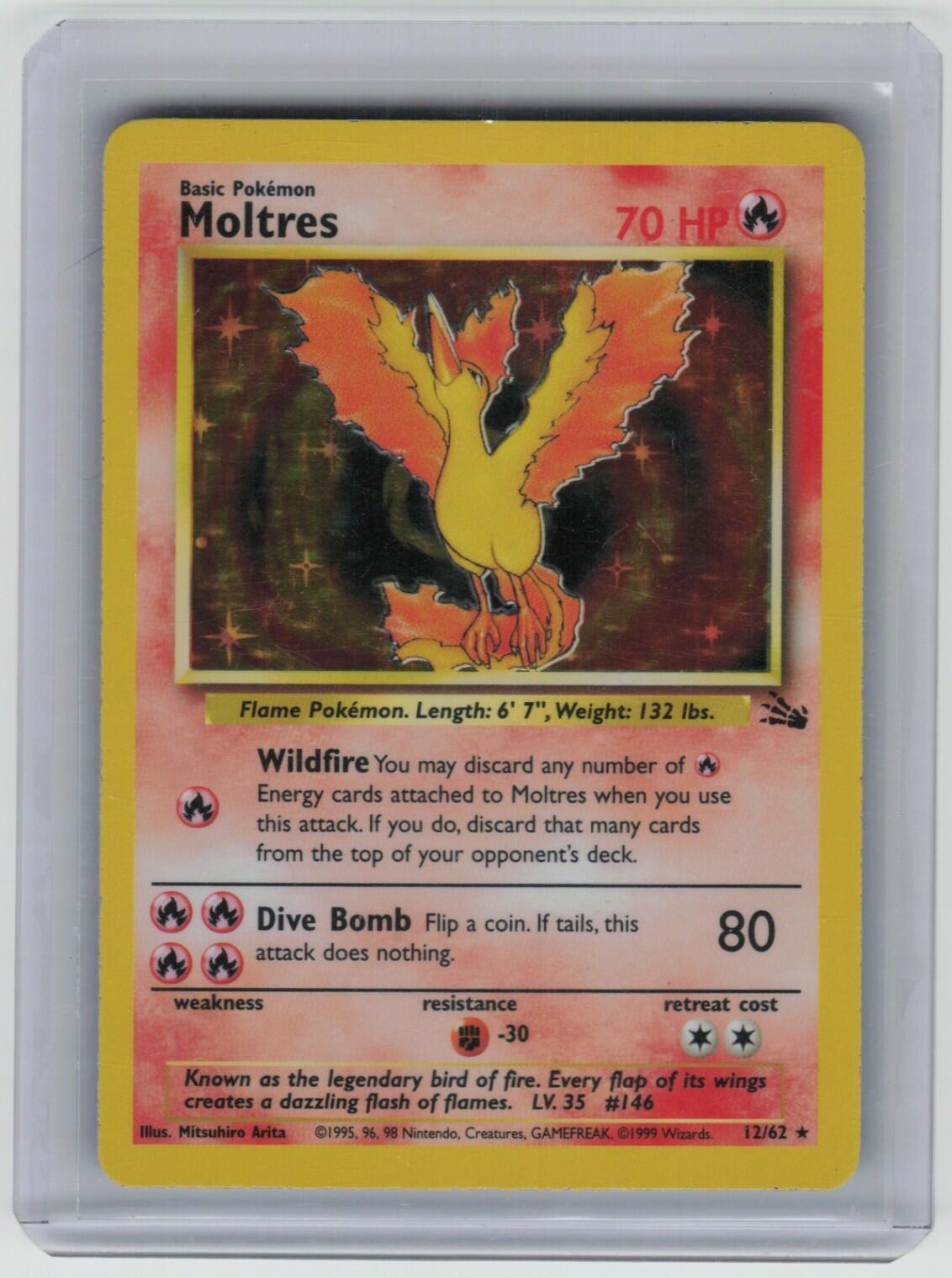 Moltres (12) Holo Rare Fossil 12/62 LP
