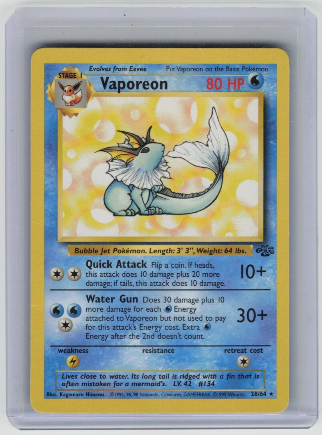Vaporeon (28) Rare Jungle 28/64 LP
