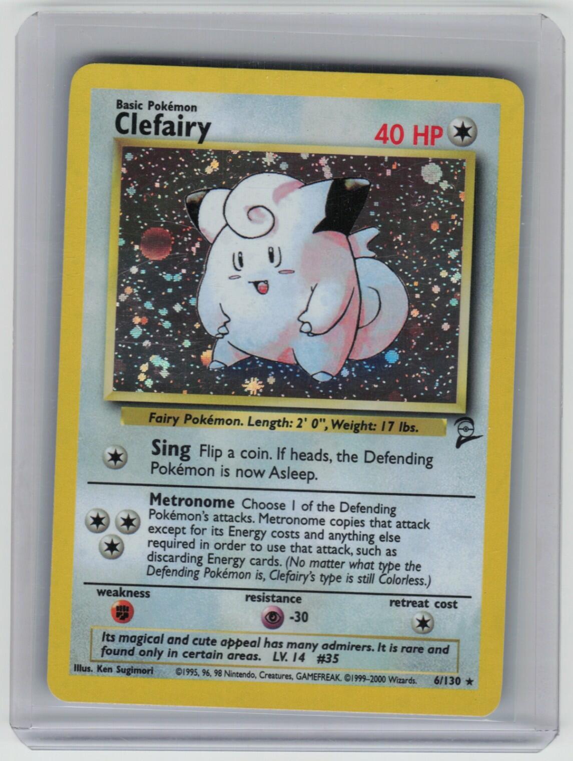 Clefairy Holo Rare Base Set 2 006/130 LP
