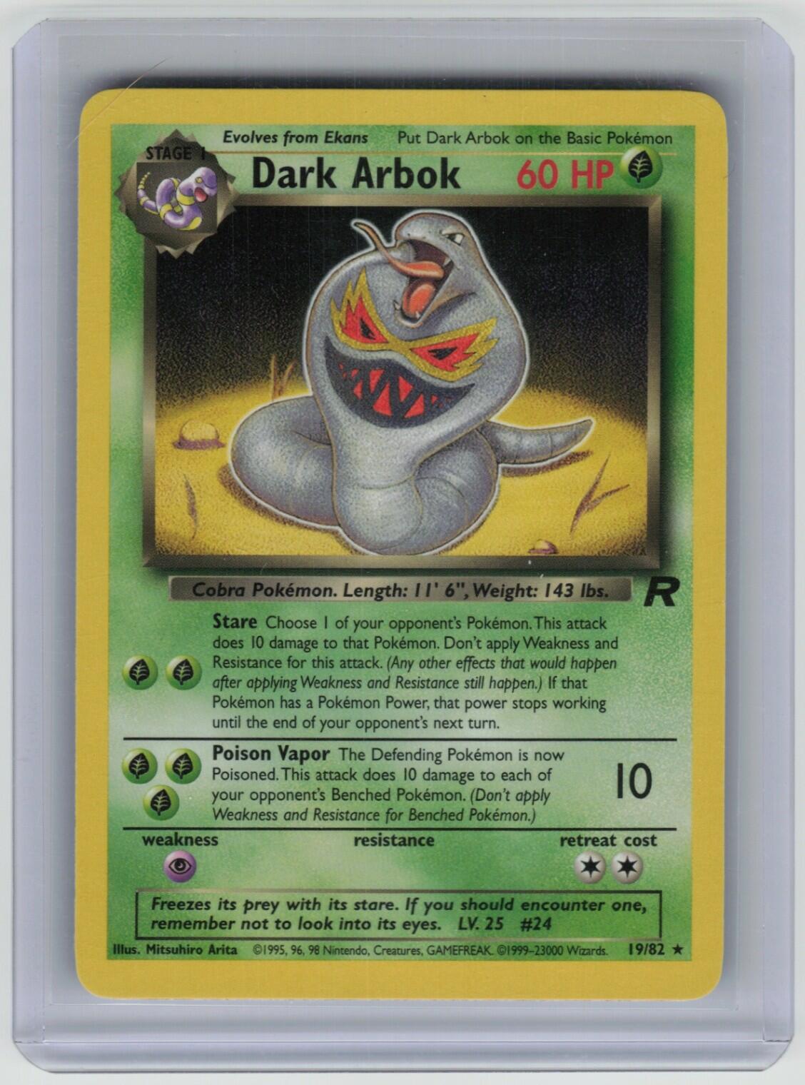 Dark Arbok (2) Holo Rare Team Rocket 02/82 LP