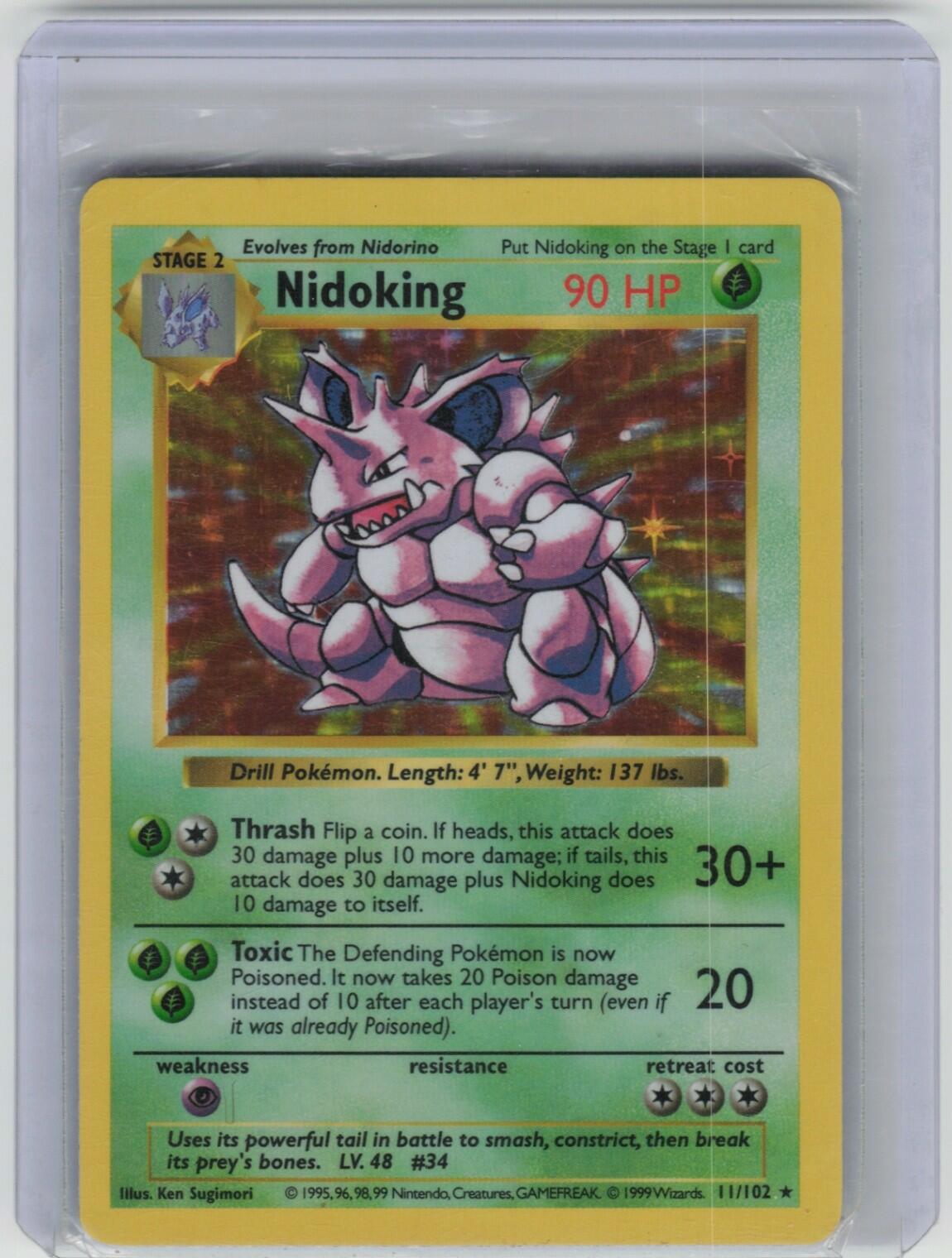 Nidoking Holo Rare Base Set (Shadowless) 011/102 LP