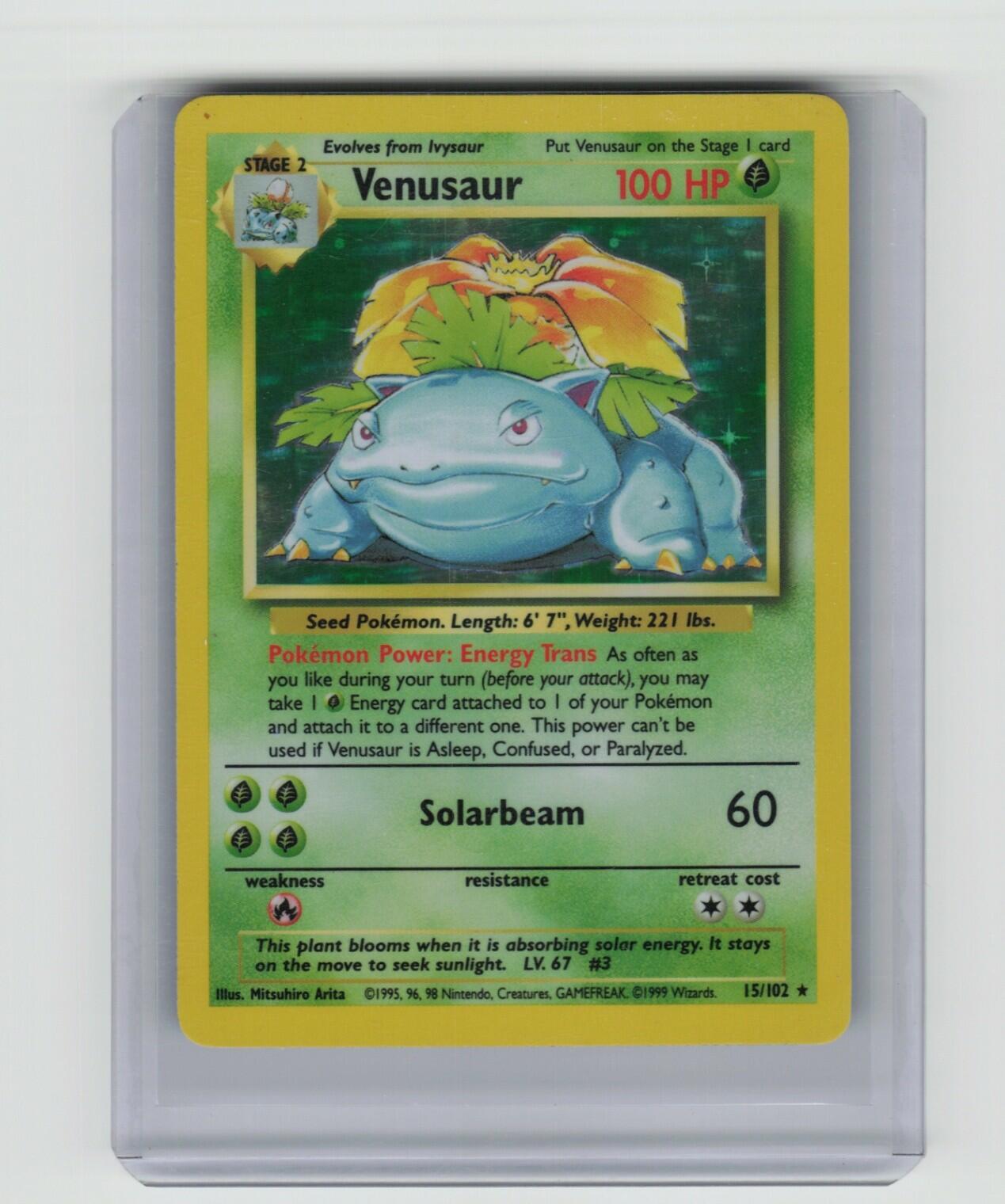 Venusaur Holo Rare Base Set 015/102 LP