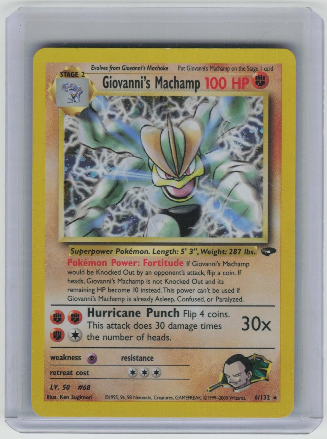 Giovanni's Machamp Holo Rare Gym Challenge 006/132 LP