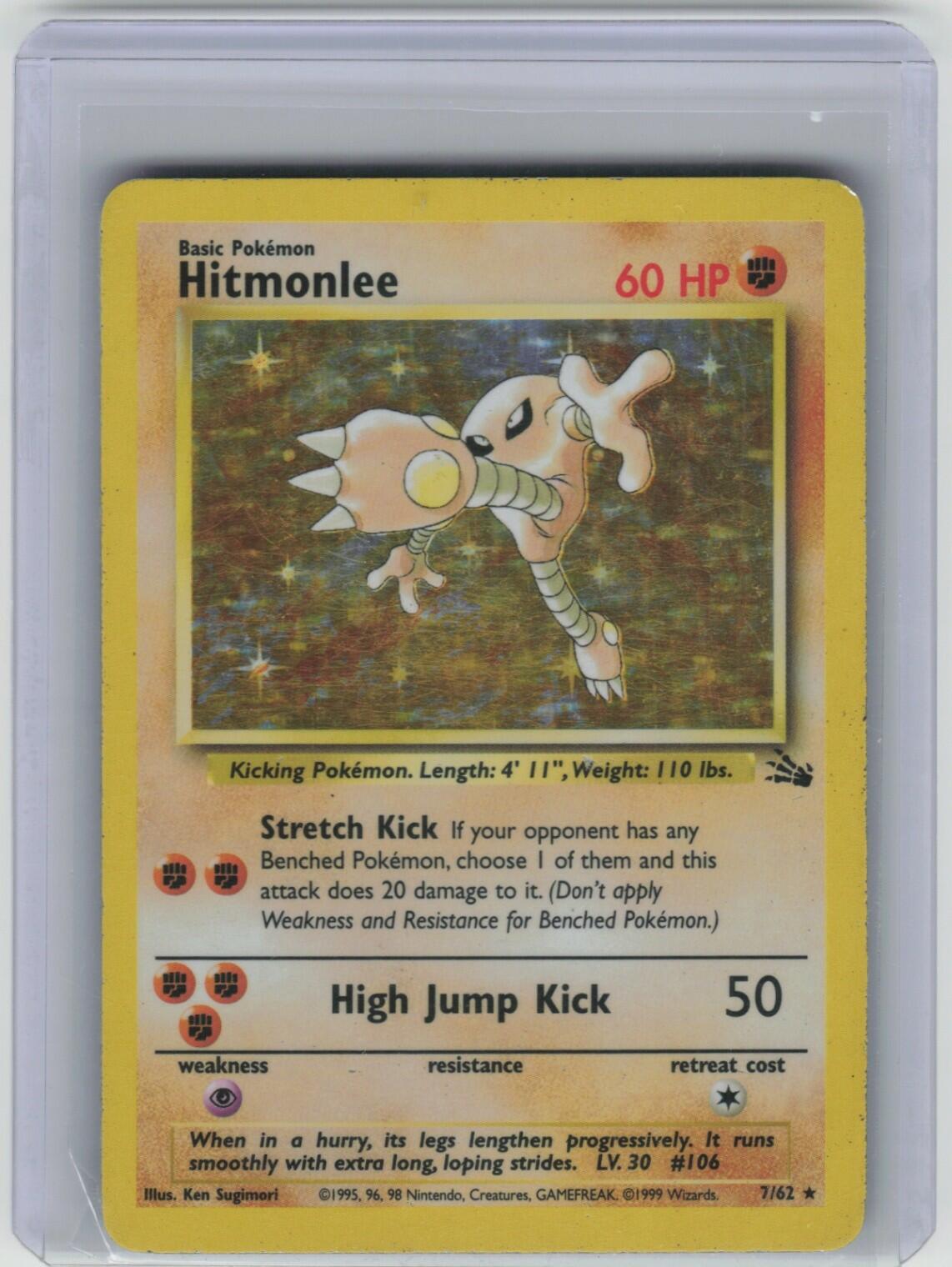 Hitmonlee (7) Holo Rare Fossil 07/62 LP