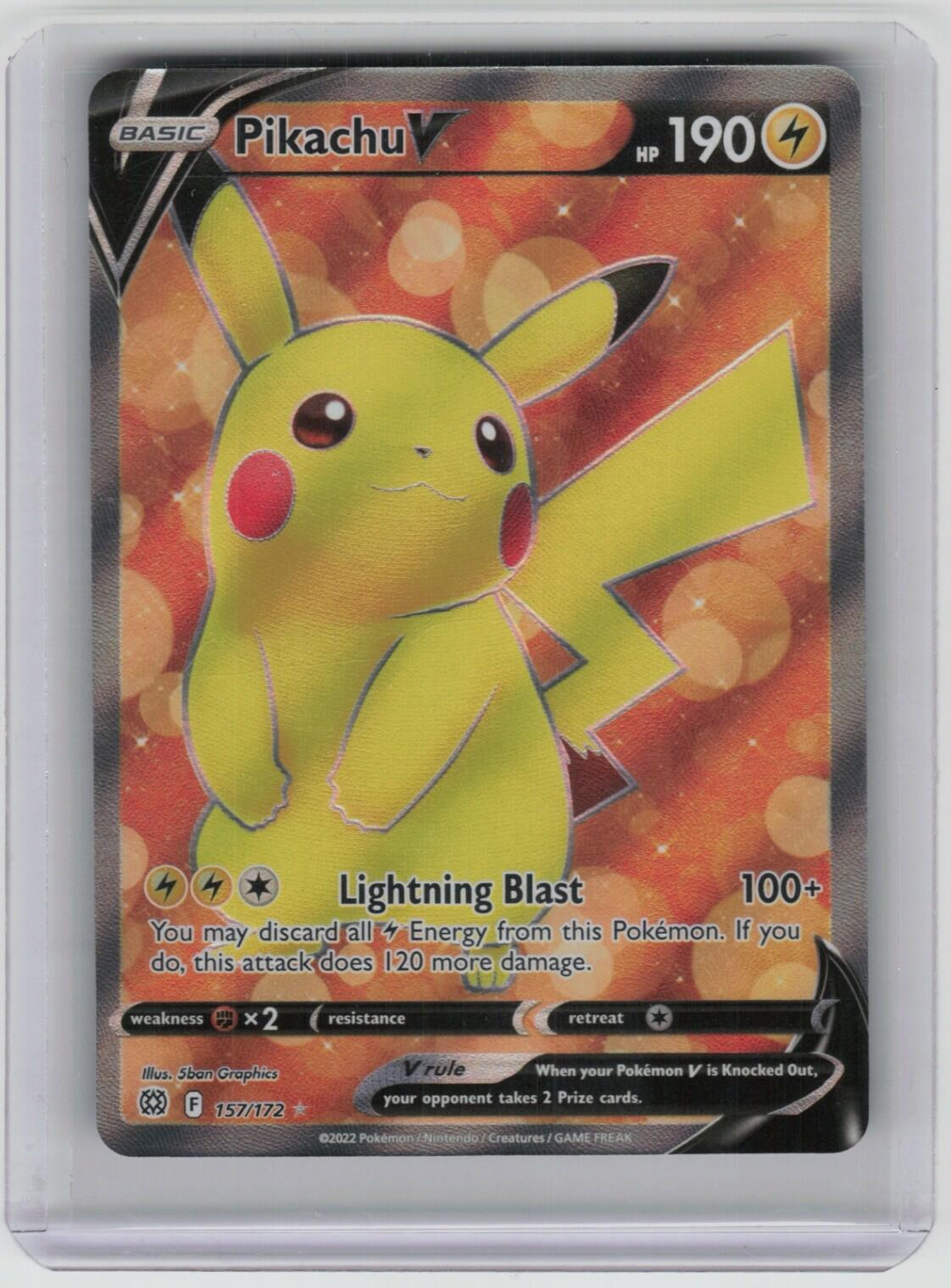 Pikachu V (Full Art) Ultra Rare SWSH09: Brilliant Stars 157/172 NM