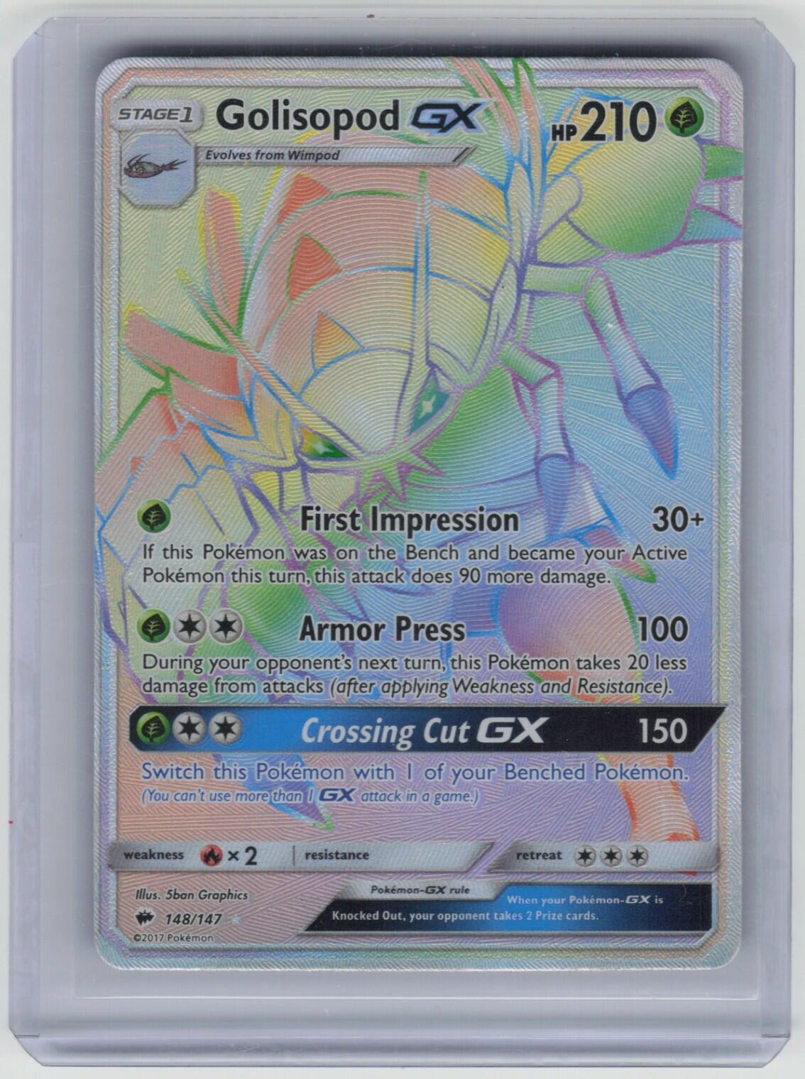 Golisopod GX (Secret) Secret Rare SM - Burning Shadows 148/147 NM