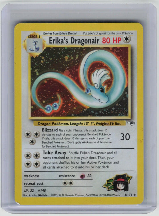 Erika's Dragonair Holo Rare Gym Heroes 004/132 LP