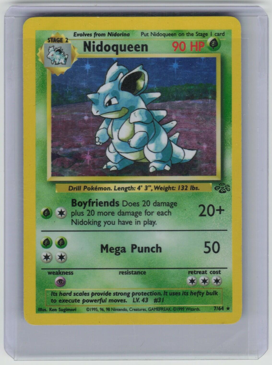 Nidoqueen (7) Holo Rare Jungle 07/64 LP