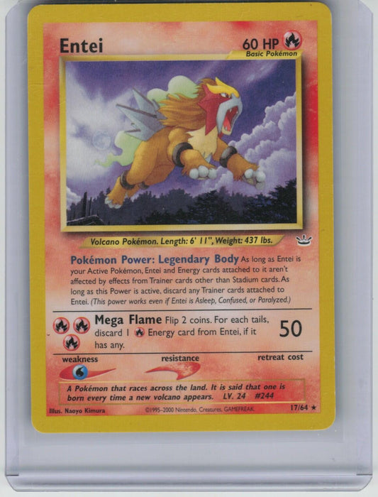 Entei (17) Rare Neo Revelation 17/64 LP