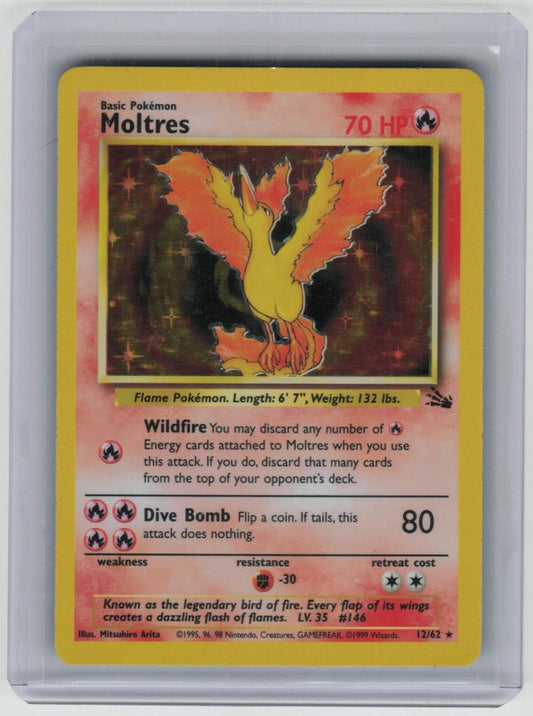 Moltres (12) Holo Rare Fossil 12/62 LP