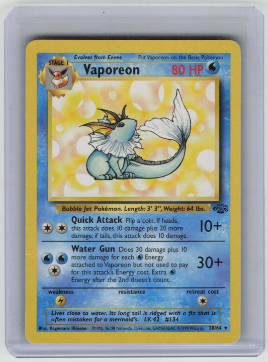 Vaporeon (28) Rare Jungle 28/64 LP
