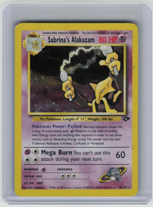 Sabrina's Alakazam Holo Rare Gym Challenge 016/132 LP