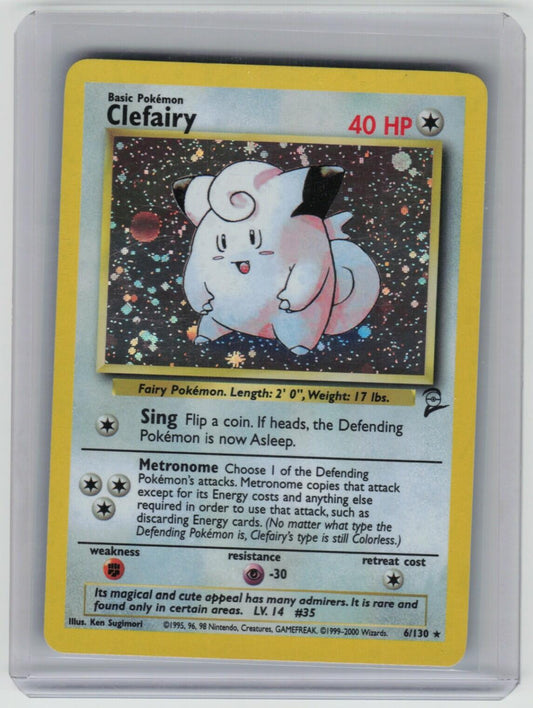 Clefairy Holo Rare Base Set 2 006/130 LP
