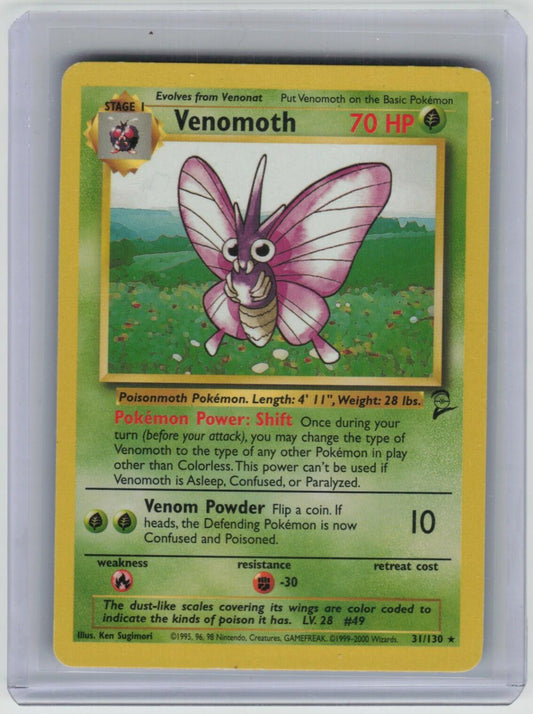 Venomoth Rare Base Set 2 031/130 LP
