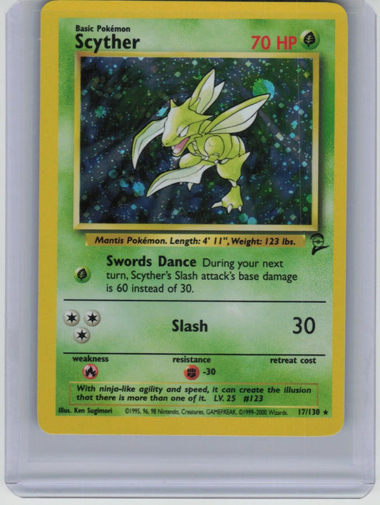Scyther Holo Rare Base Set 2 017/130 LP