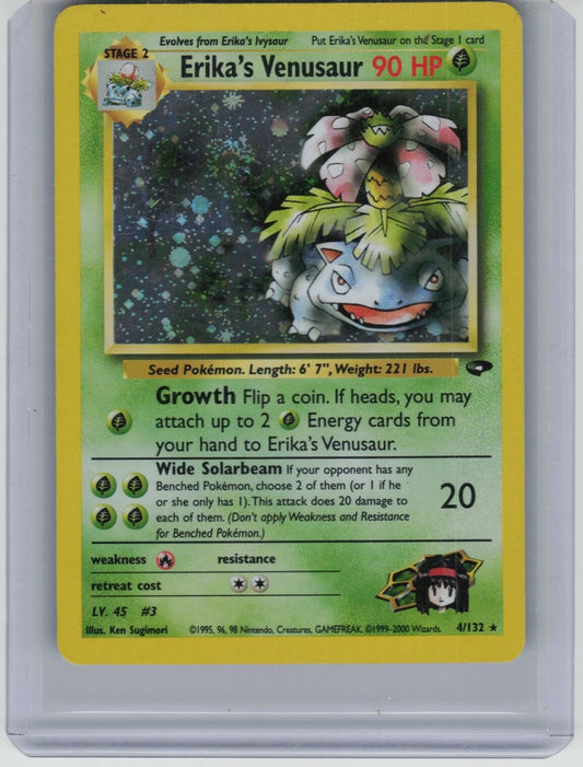 Erika's Venusaur Holo Rare Gym Challenge 004/132 LP