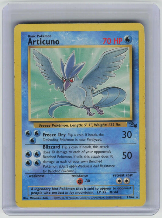 Articuno (17) Rare Fossil 17/62 LP