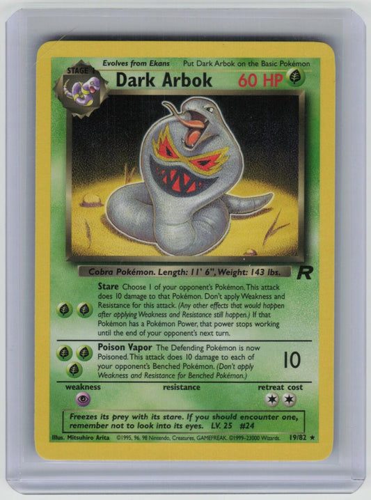 Dark Arbok (2) Holo Rare Team Rocket 02/82 LP