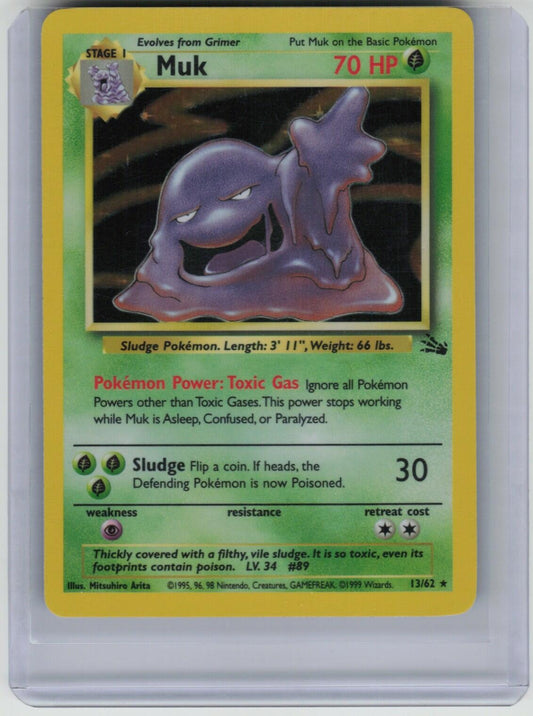 Muk (13) Holo Rare Fossil 13/62 LP
