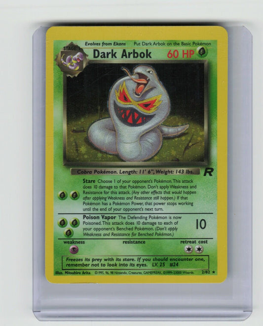 Dark Arbok (2) Holo Rare Team Rocket 02/82 LP