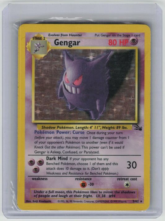 Gengar (5) Holo Rare Fossil 05/62 LP