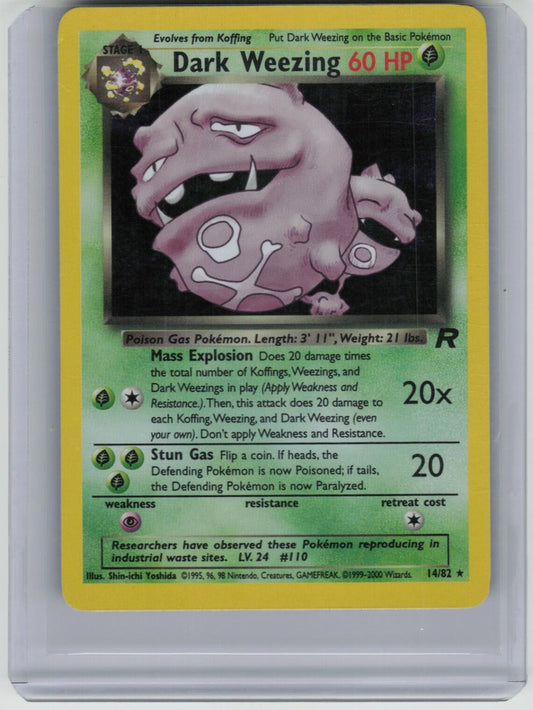 Dark Weezing (14) Holo Rare Team Rocket 14/82 LP