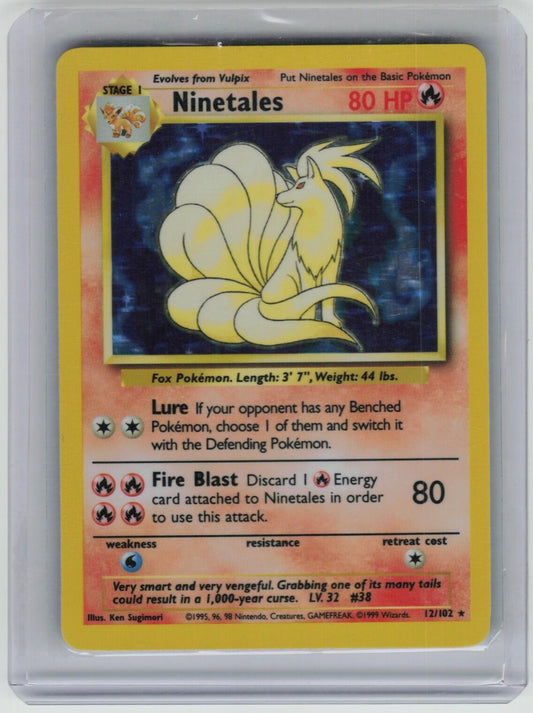 Ninetales Holo Rare Base Set 012/102 LP