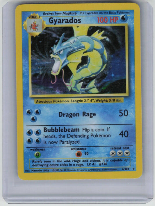 Gyarados Holo Rare Base Set 006/102 LP