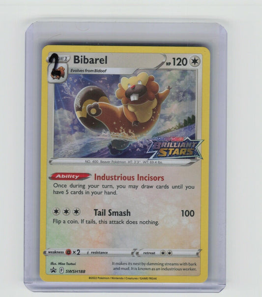 Bibarel Holo Rare SWSH09: Brilliant Stars 121/172 LP