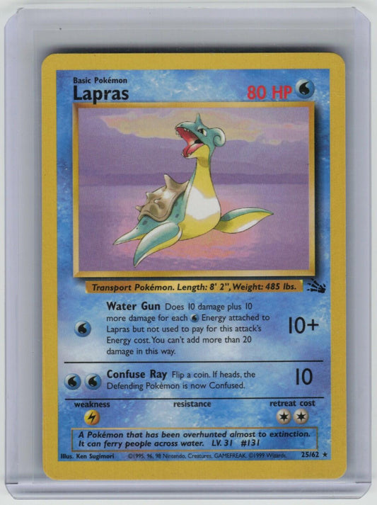 Lapras (25) Rare Fossil 25/62 LP