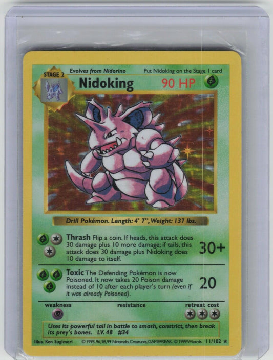 Nidoking Holo Rare Base Set (Shadowless) 011/102 LP