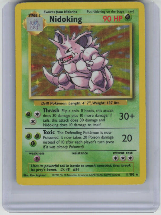 Nidoking Holo Rare Base Set 011/102 LP