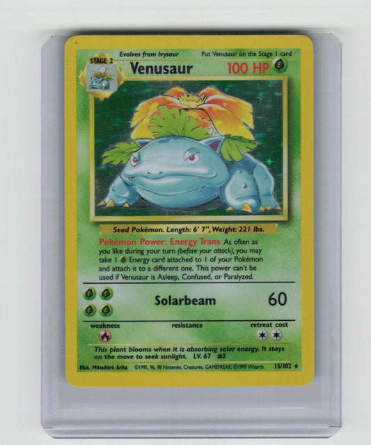 Venusaur Holo Rare Base Set 015/102 LP