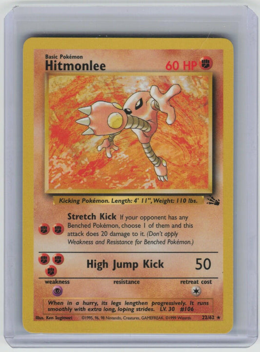 Hitmonlee (22) Rare Fossil 22/62 LP