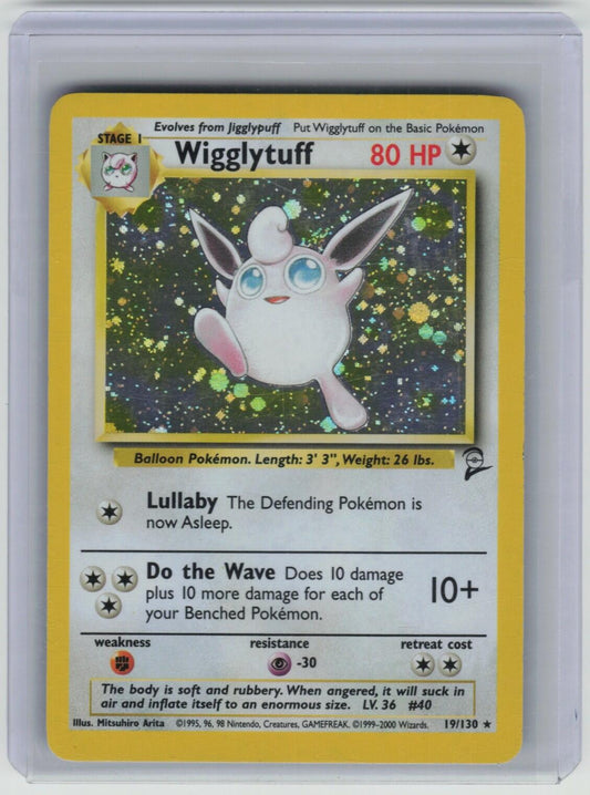 Wigglytuff Holo Rare Base Set 2 019/130 LP