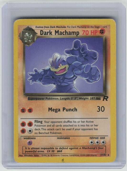 Dark Machamp (27) Rare Team Rocket 27/82 LP