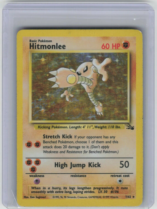 Hitmonlee (7) Holo Rare Fossil 07/62 LP