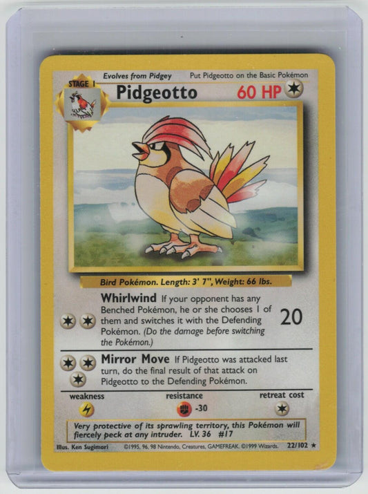 Pidgeotto Rare Base Set 022/102 LP