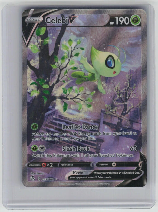 Celebi V (Alternate Full Art) Ultra Rare SWSH08: Fusion Strike 245/264 NM
